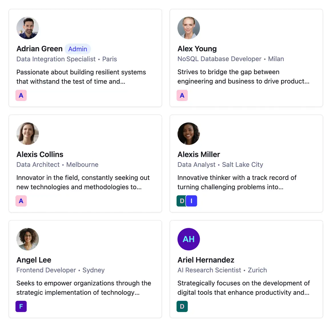 the people overview in Steady