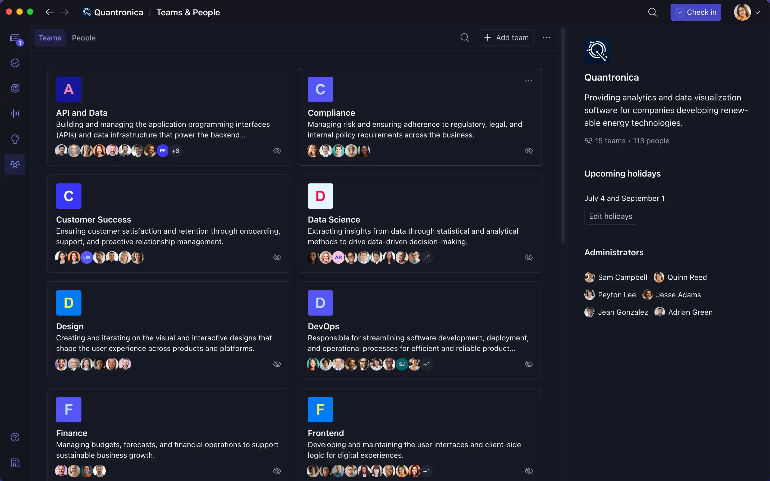 Teams & People in Steady